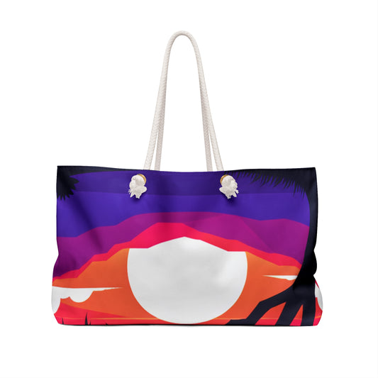 Tropical Sunset Weekender Bag - Perfect for Travel and Beach Days