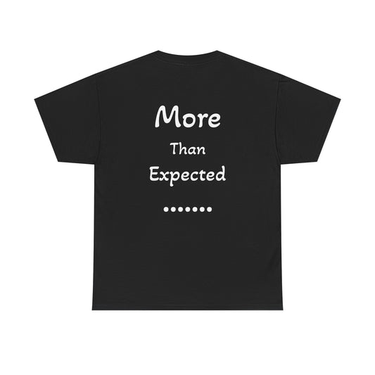 Custom Unisex Heavy Cotton Tee - 'My Creations' & 'More Than Expected' Design in Black